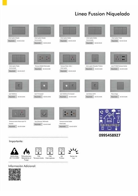Línea Fussion Accesorios Eléctricos 009
