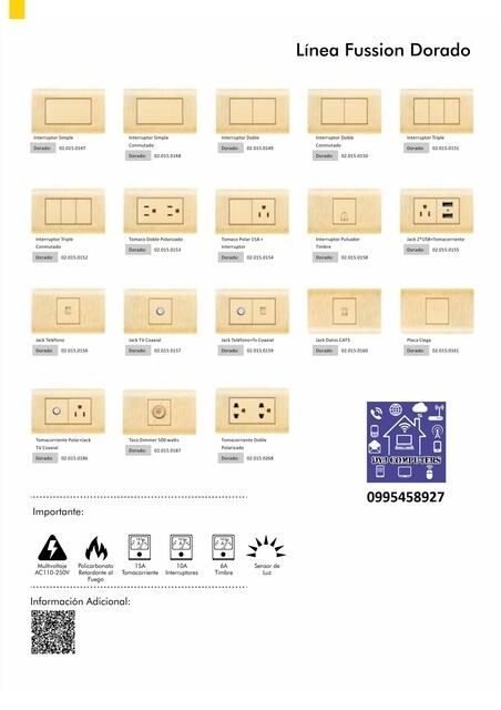 Línea Fussion Accesorios Eléctricos 011