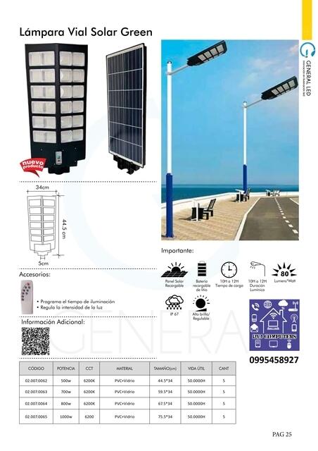 Luminaria Vial Solar Recargable 002