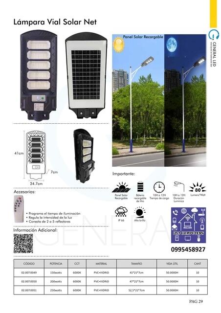 Luminaria Vial Solar Recargable 006