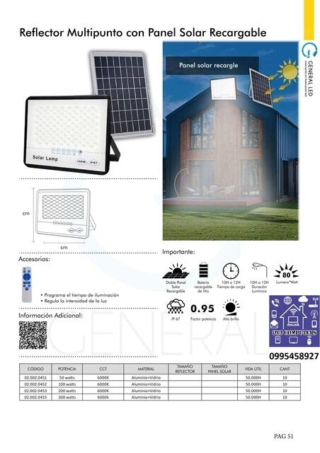 Reflector con Panel Solar 003